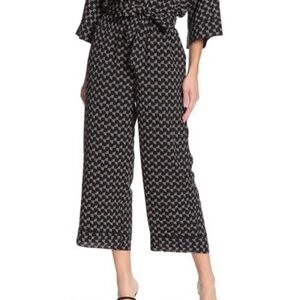 Joie Geo Print Bell Sleeve Jumpsuit in Caviar